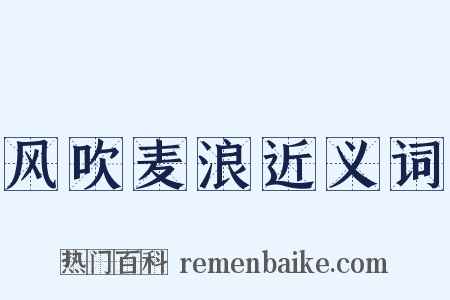 风吹麦浪近义词是什么意思的图片
